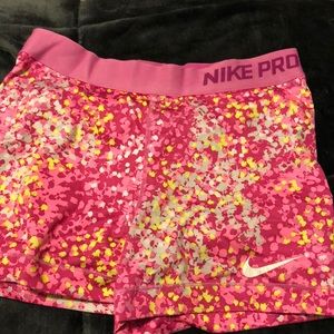 Nike pro compression workout shorts